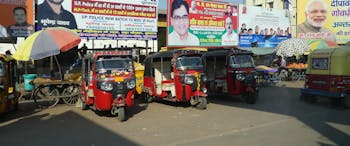 Tuktuks in India.