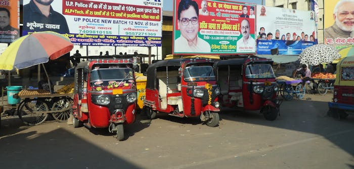 Tuktuks in India.
