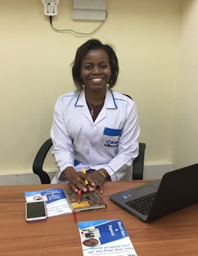 Ann Wekesa in de Mercal Clinic in Kenia.