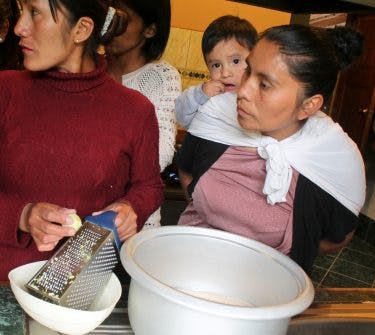 Kookworkshop in Peru voor vrouwen