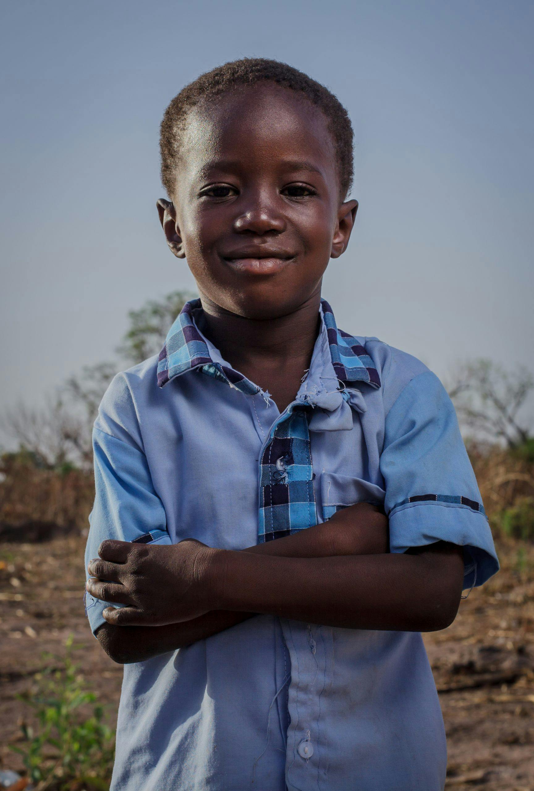 Farid, een klein jongetje in Ghana.