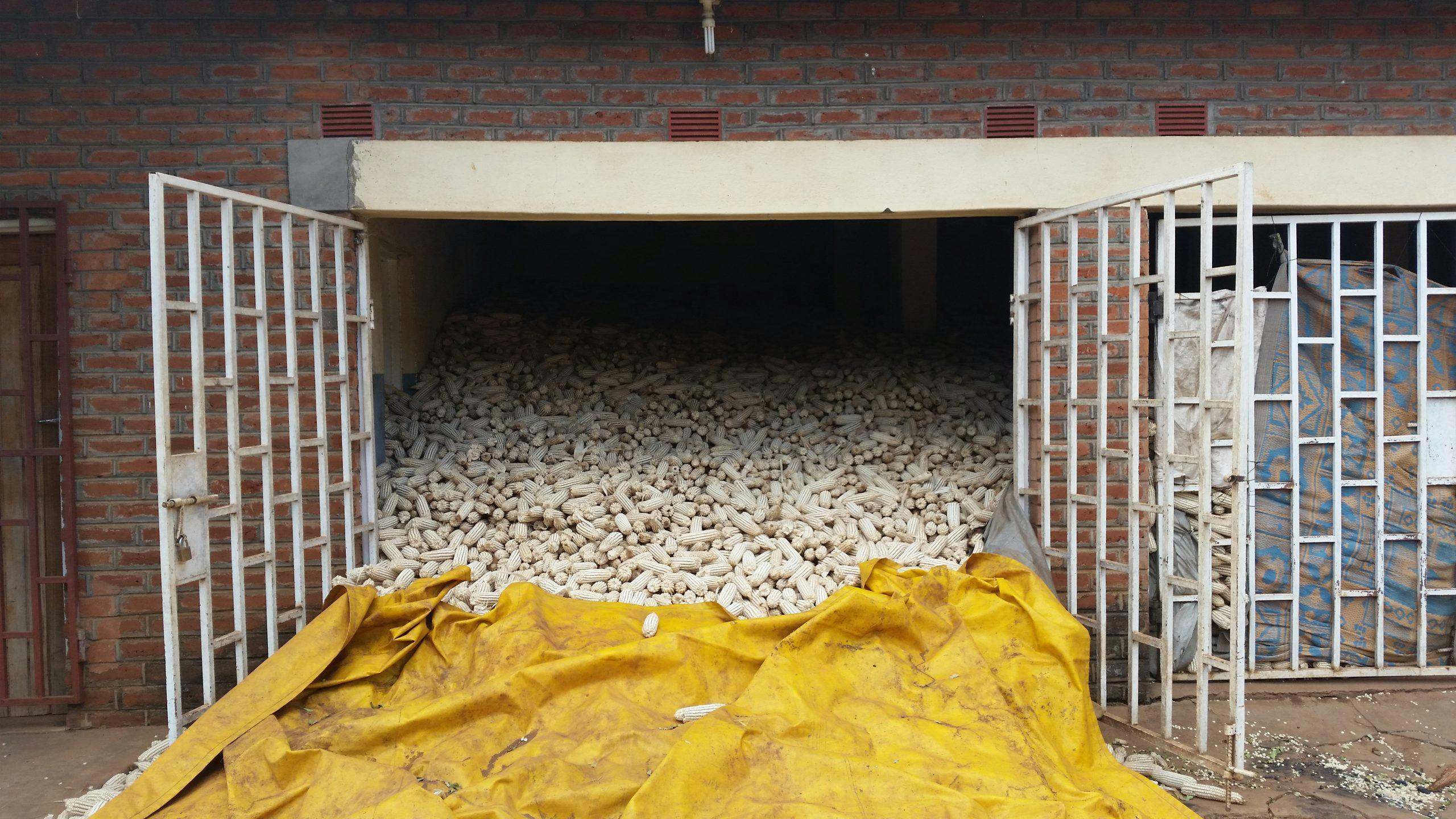 Een maisopslag in Malawi.