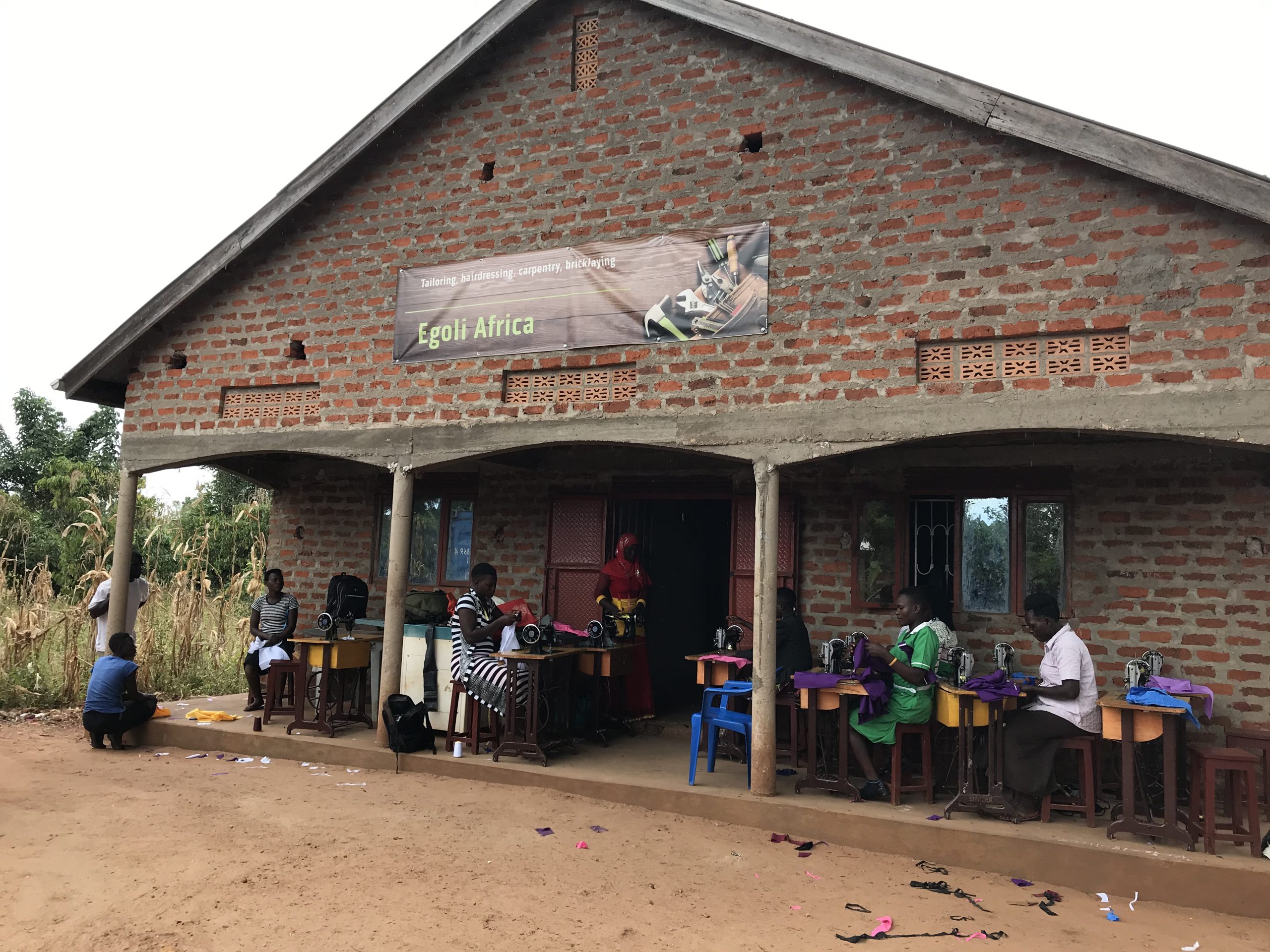 Het opleidingscentrum in Oeganda.