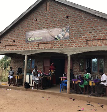 Het opleidingscentrum in Oeganda.
