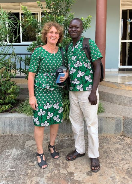 Gabriele van der Kamp en Joseph Opio.