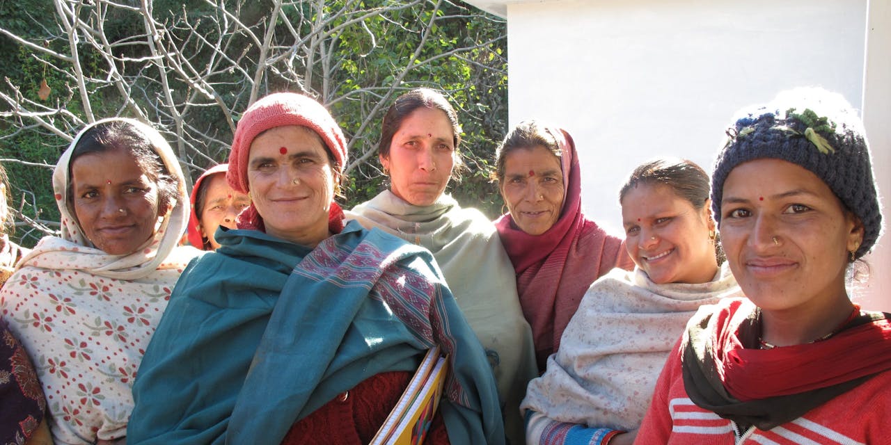 Een groep vrouwen in India