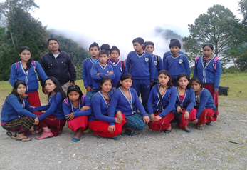 Een groepsfoto van een schoolklas in Guatemala.