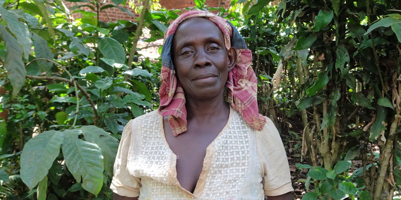 Een vrouw in Oeganda
