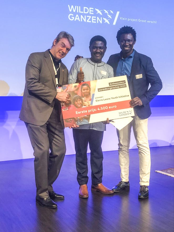 Abubakarr Bangura wint prijs Wilde Ganzen