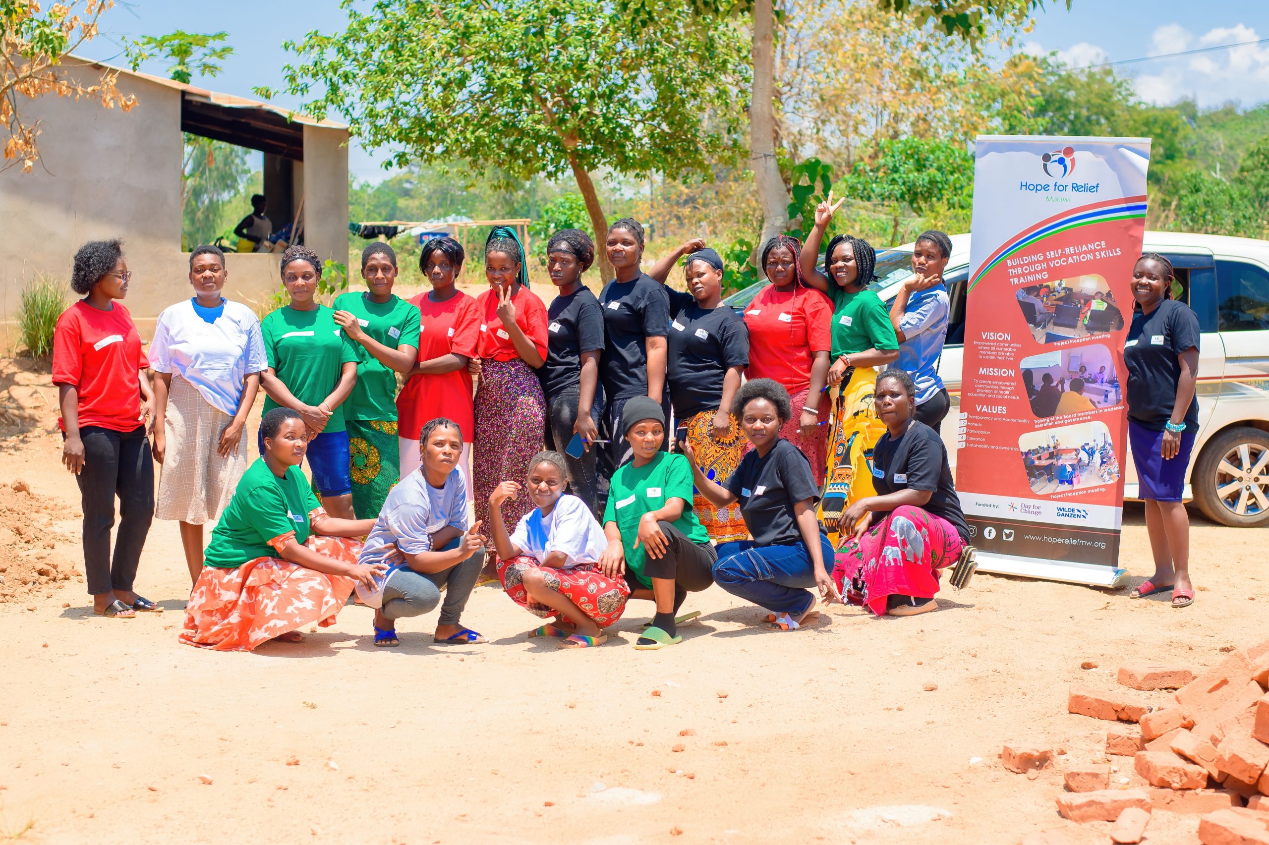 Vrouwen in Malawi bij een opleiding