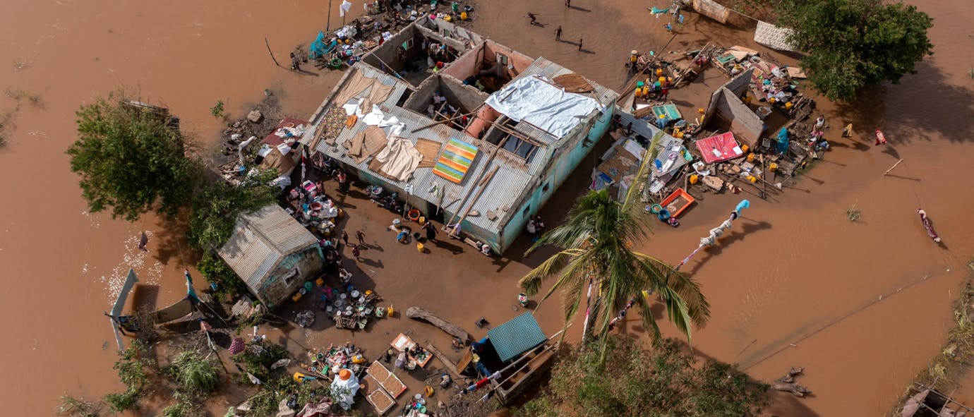 De impact van cyclone Idai in Mozambique