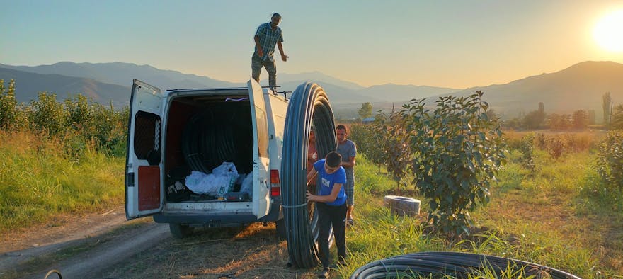 Gebroken waterleidingen in Armenië